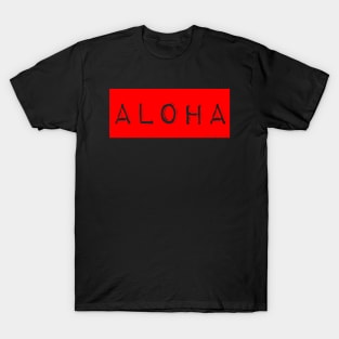 Aloha Label Maker (red) by Hawaii Nei All Day T-Shirt